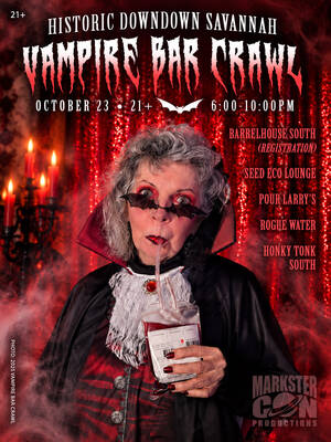 Selebaran Vampire Bar Crawl (Savannah 2026)