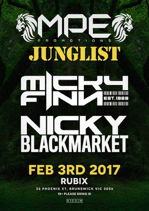 MPE Promotions : Junglist v1 ft Micky Finn & Nicky Blackmarket