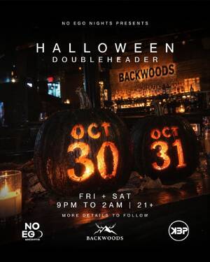 No Ego Nights Halloween Doubleheader flyer
