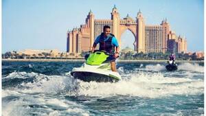 60 Mins Iconic Burj Al Arab and Atlantis Tour on Jet Ski flyer