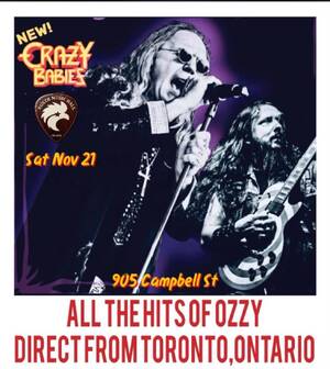 Crazy Babies - Ozzy Tribute flyer