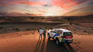 Evening Desert Safari, Dubai - Shared Vehicle (Soft Beverages) Residence Pickup flyer