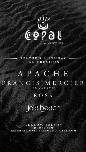 ✦ COPAL w/ APACHE, Francis Mercier, Ross at Joia Beach ✦ photo