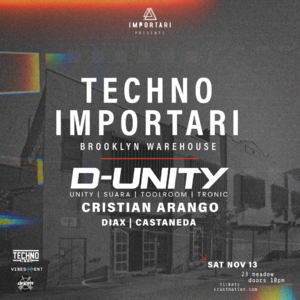 Techno IMPORTARI Brooklyn Warehouse: D-Unity & Cristian Arango, N photo