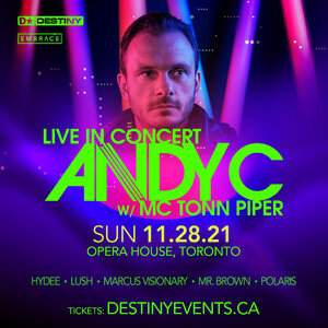 ANDY C w/ MC Tonn Piper *Live In Concert* Sunday, November 28th