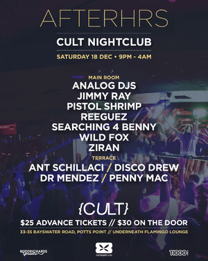 AFTERHRS 18TH DECEMBER Tickets | Potts Point | Cult Nightclub - The ...