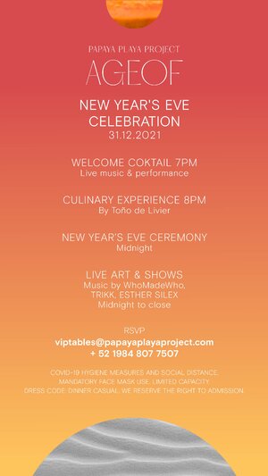 NYE Culinary Experience - Dinner + Music Journey