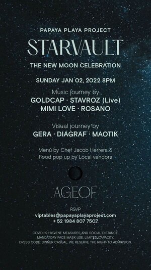 Starvault - Goldcap, Stavroz (live), Mimi Love, Rosano Tickets, Tulum