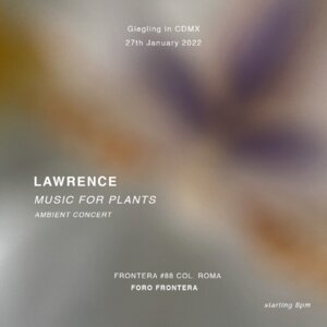 Giegling in CDMX: LAWRENCE / Music for plants / Ambient concert photo