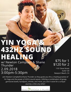 Yin Yoga & 432hz Sound Healing w/ Shane Thunder & Newton Campbell