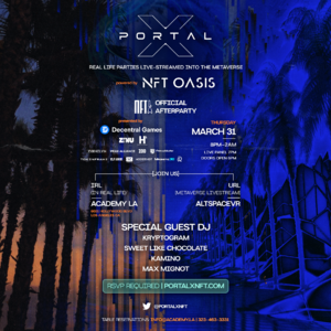 Portal X - Official NFT|LA Afterparty - Powered by NFT OASIS