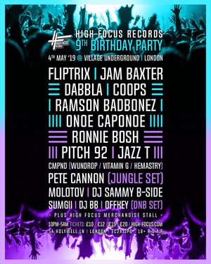 High Focus Records 9th Birthday - London