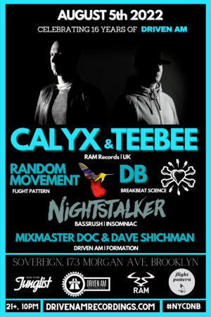 16 Years of Driven AM: Calyx & TeeBee, Random Movement, DB photo