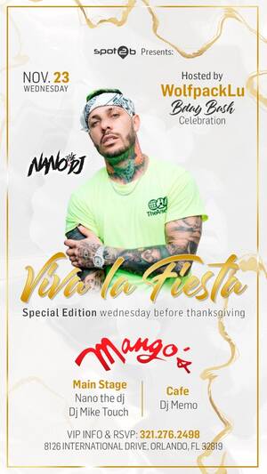 Thanksgiving eve fiesta at Mangos Orlando photo