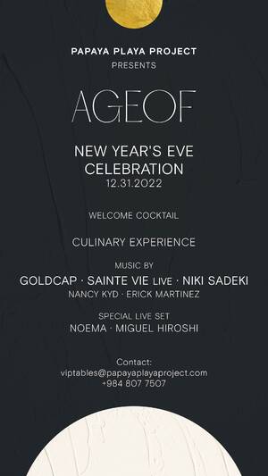 NYE - DINNER TICKET