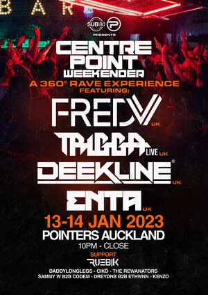 SUB180 X POINTERS PRESENTS: THE CENTRE POINT WEEKENDER | AUCKLAND