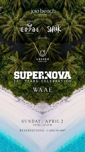 ✦ COPAL & SHUK pres. VESPER w/ SUPERNOVA at Joia Beach ✦ photo