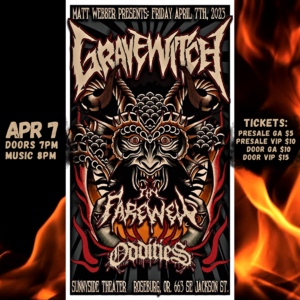 Live Music: Metal Night W/ Gravewitch, Thy Farewell & Odditiesl photo