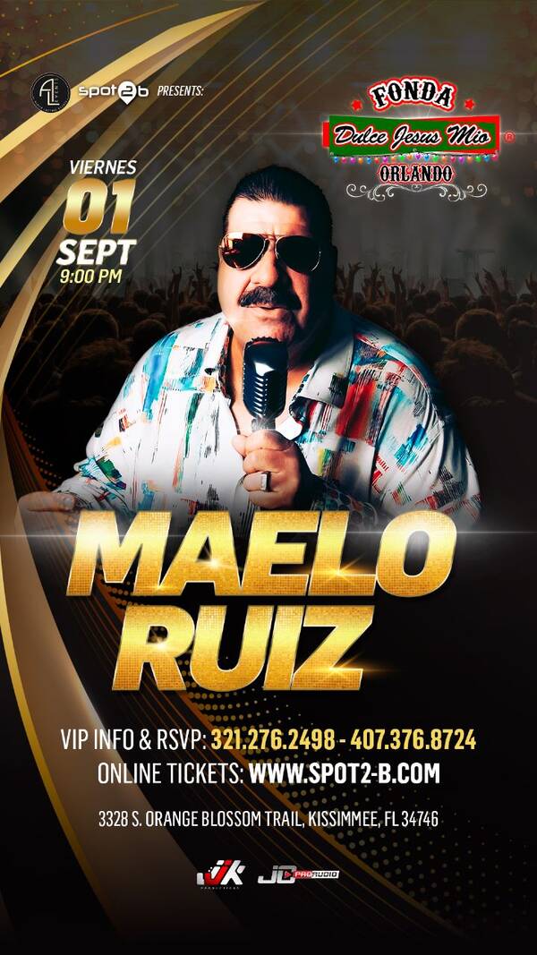 Maelo Ruiz por primer vez en Kissimmee Tickets Kissimmee Fonda