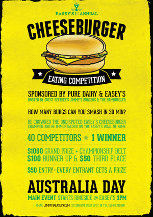 Easey's Cheeseburger Eating Competition photo