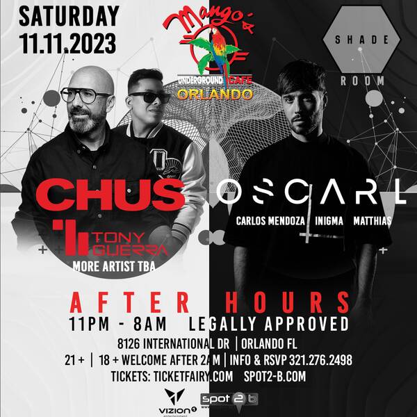 Dj Chus Tony Guerra Oscar L Festival Afterparty Tickets Orlando