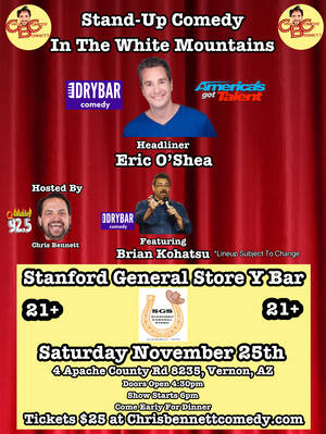 Stand-Up Comedy In The White Mountain’s at The Y-Bar