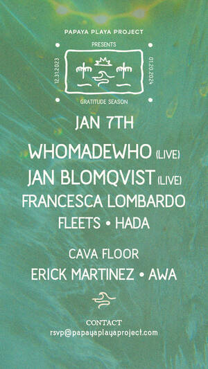 WhoMadeWho (live) & Jan Blomqvist (live)  - January 7 photo