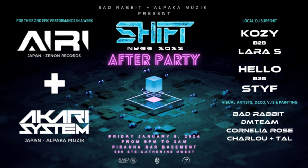 SHIFT NYEE Montreal - AfterParty - Jan 5 Tickets | Montréal | Piranha ...