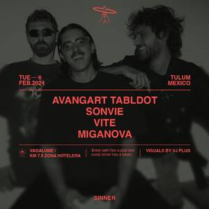 SINNER PRESENTS AVANGART TABLDOT @VAGALUME photo