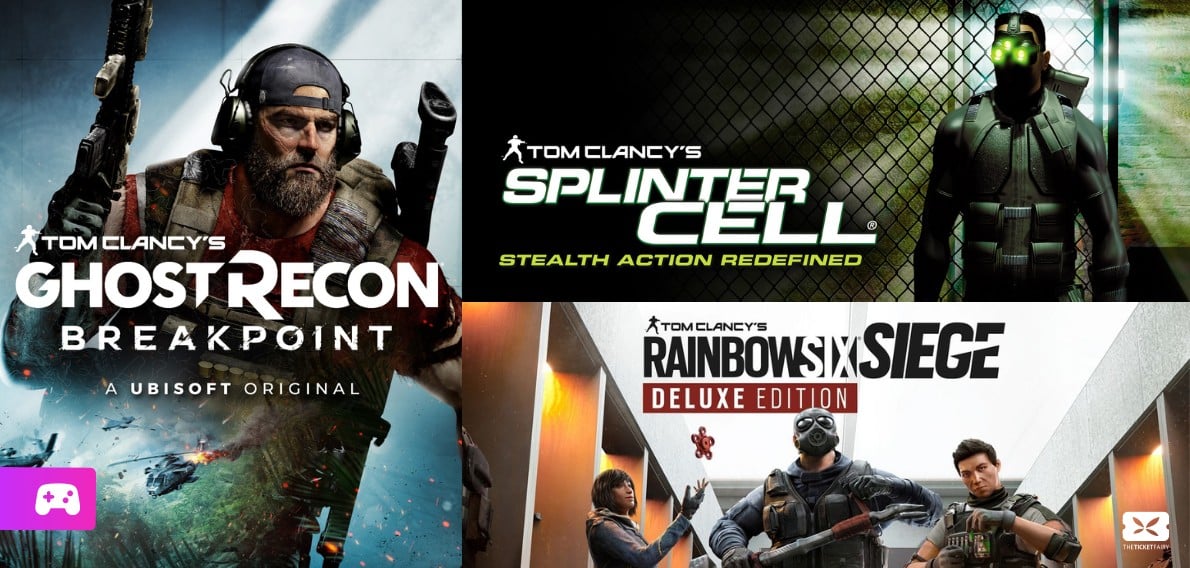 Lot of 5 Tom Clancy Ghost Recon Rainbow Six Splinter Cell Games Playstation  2