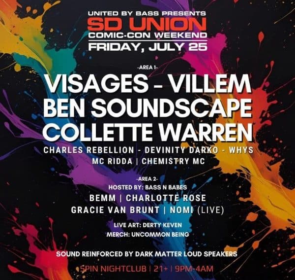 Visages, Villem, and More to Perform in California for SD Union