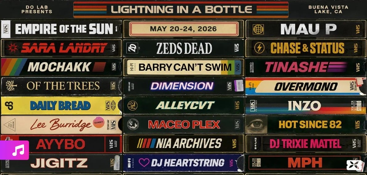 Lightning in a Bottle 2026 Drops Day-Wise Line-up